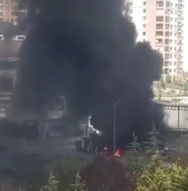 Ankara’da inşaat halindeki binada yangın