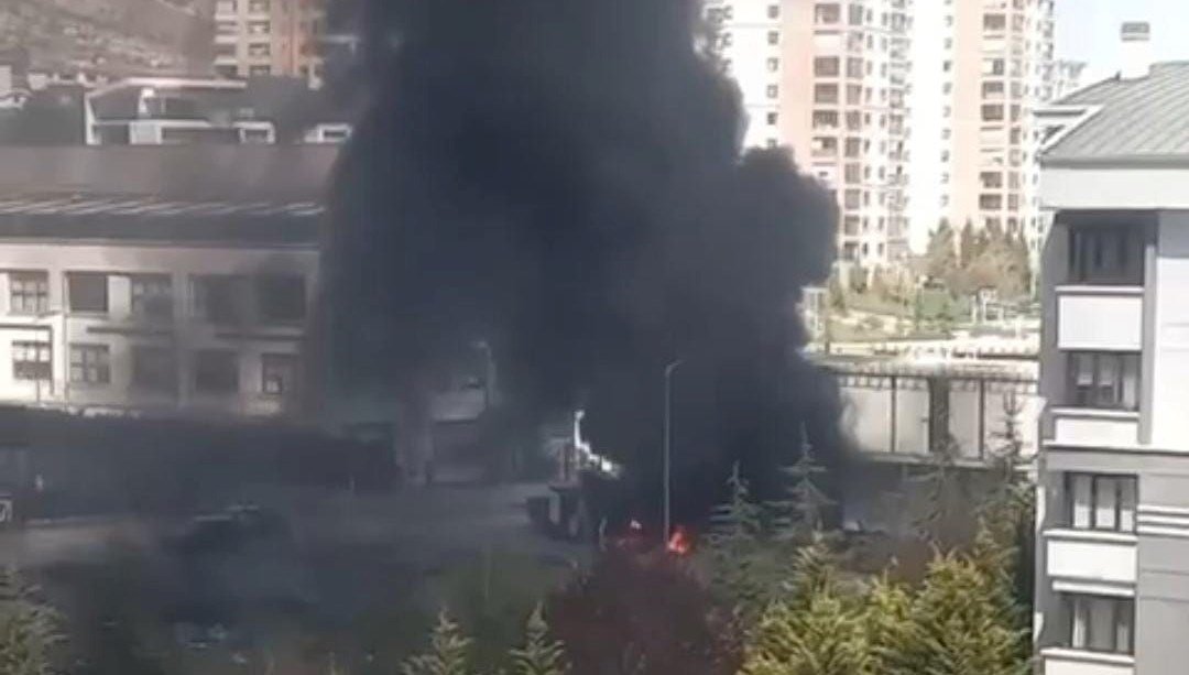 Ankara’da inşaat halindeki binada yangın