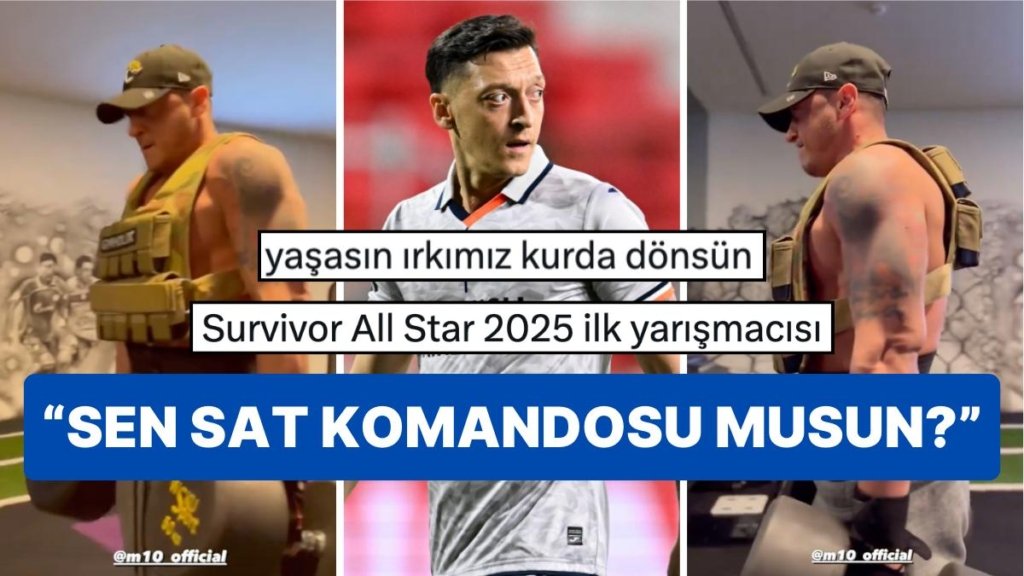 Mesut Özil’in Hücum Yeleği Giyip Plevne Marşı Eşliğinde Spor Yaptığı Anlar Dillere Düştü