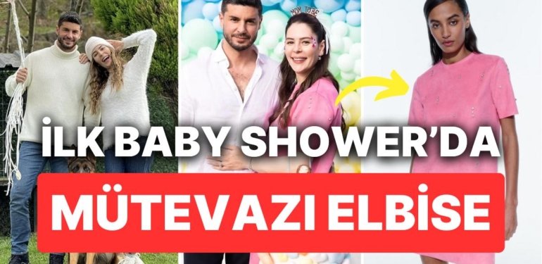 Bebek Bekleyen Yıldız Çağrı Atiksoy Baby Shower’da Tercih Ettiği Mütevazı Elbiseyle Takdir Topladı