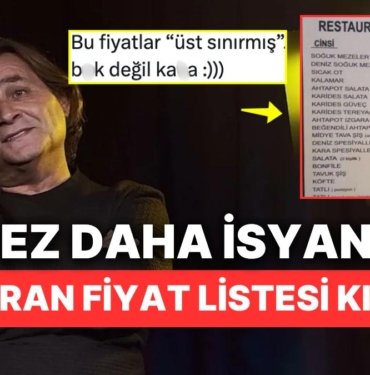 Armağan Çağlayan Restoranların Bayram Fiyat Listelerini Görünce Sinirlerine Hakim Olamadı