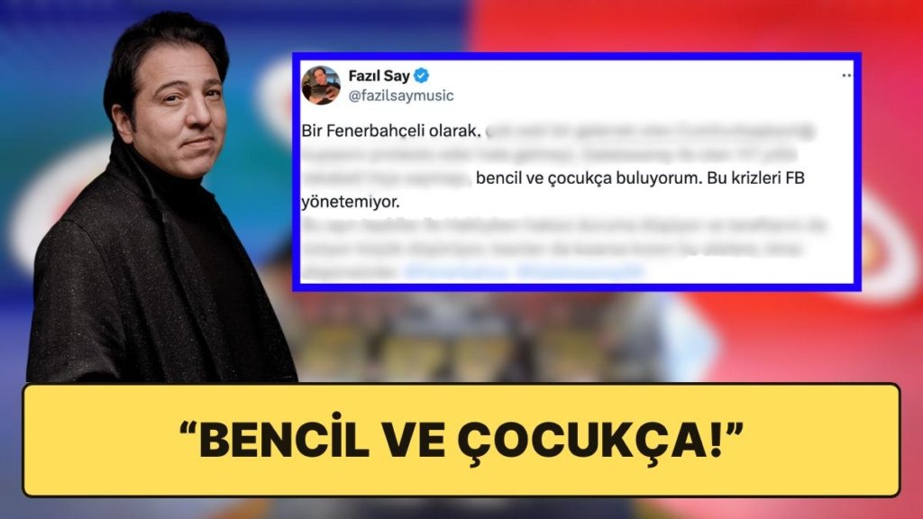 Ünlü Piyanist Fazıl Say Fenerbahçe’nin Süper Kupa Finaliyle İlgili Aldığı Kararı Eleştirdi!