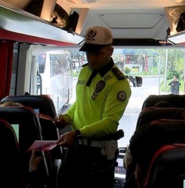 Şehirler arası yolcu otobüsleri denetlendi