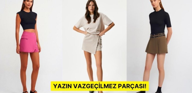Rahatına Düşkün ve Şıklığından Ödün Vermeyen Biriyseniz Kombinlerinizin Parlayan Yıldızı Olacak Şort Etekler