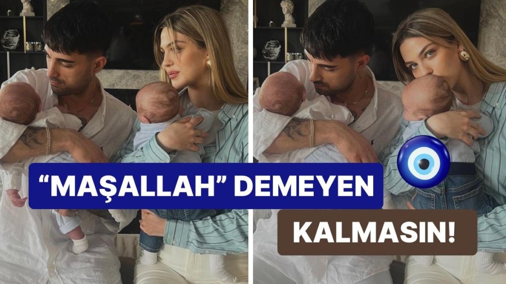 Yasemin Şefkatli ve İdo Tatlıses Birbirinden Şeker İkiz Bebekleriyle İlk Bayramlarını Kutladılar!