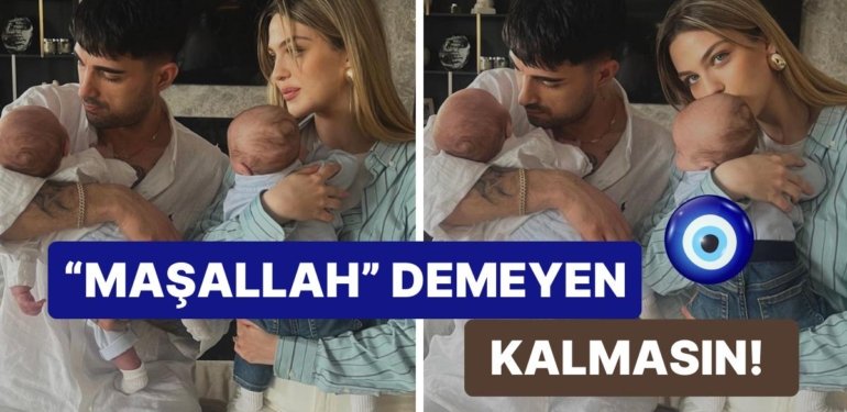Yasemin Şefkatli ve İdo Tatlıses Birbirinden Şeker İkiz Bebekleriyle İlk Bayramlarını Kutladılar!