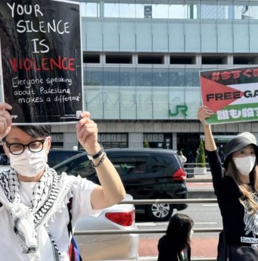 Tokyo’da “Filistin için ses ver” protestosu