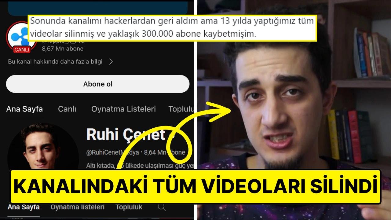 Ruhi Çenet, Çalınan 8,5 Milyon Abonelik YouTube Kanalını Geri Aldığını Duyurdu!