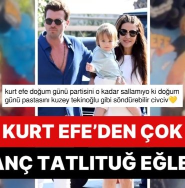 2 Yaşına Girdi: Kıvanç Tatlıtuğ ve Başak Dizer Çılgınlar Gibi Eğlenirken Dünyayı Umursamayan Kurt Efe Güldürdü