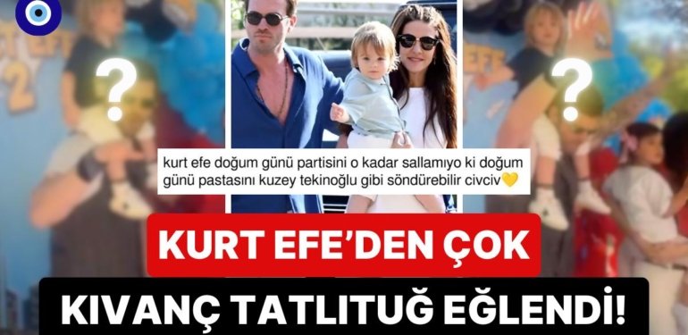 2 Yaşına Girdi: Kıvanç Tatlıtuğ ve Başak Dizer Çılgınlar Gibi Eğlenirken Dünyayı Umursamayan Kurt Efe Güldürdü