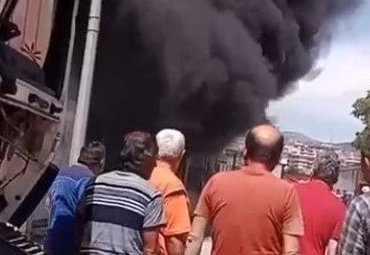 Alanya’da iş yeri yangını