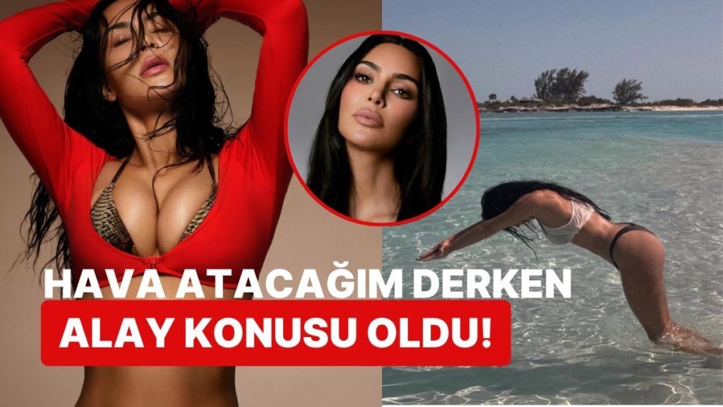 Kim Kardashian’ın Dizine Gelen Suya Balıklama Atladığı Anları Paylaşması Akıllarda Soru İşaretleri Oluşturdu