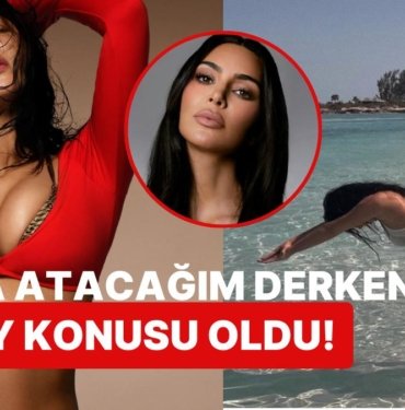Kim Kardashian’ın Dizine Gelen Suya Balıklama Atladığı Anları Paylaşması Akıllarda Soru İşaretleri Oluşturdu
