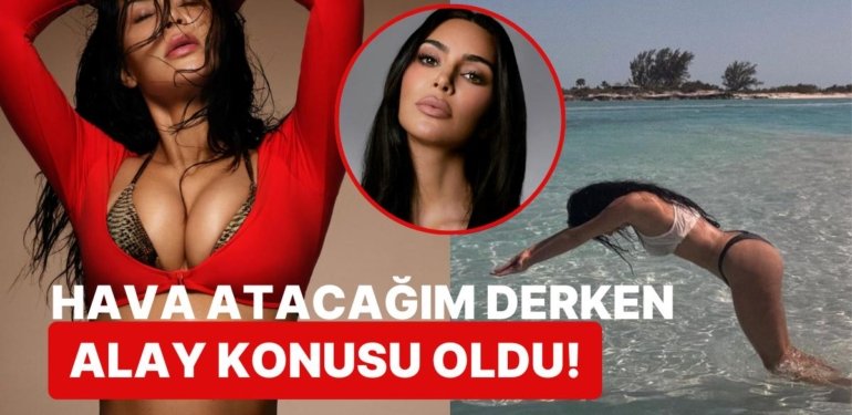 Kim Kardashian’ın Dizine Gelen Suya Balıklama Atladığı Anları Paylaşması Akıllarda Soru İşaretleri Oluşturdu