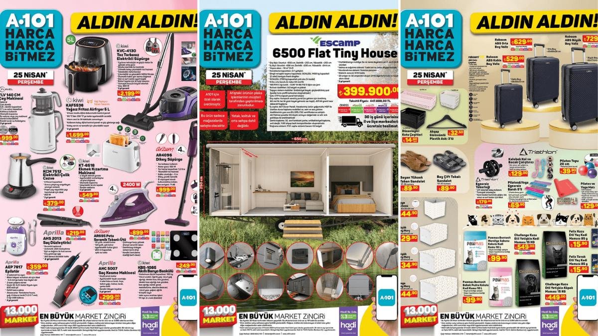 A101’e Tiny House Geliyor! 25 Nisan 2024 A101 Aldın Aldın Kataloğu