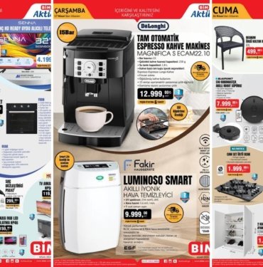 Tam Otomatik Espresso Kahve Makinesi BİM’de! 26 Nisan 2024 BİM Aktüel Ürünler İndirim Kataloğu