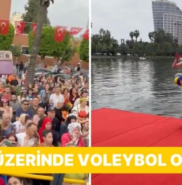 Portakal Çiçeği Festivali’ne Giden Melis Sezen’in Seyhan Nehri’nin Üstünde Voleybol Oynadığı Anlar Olay Oldu!
