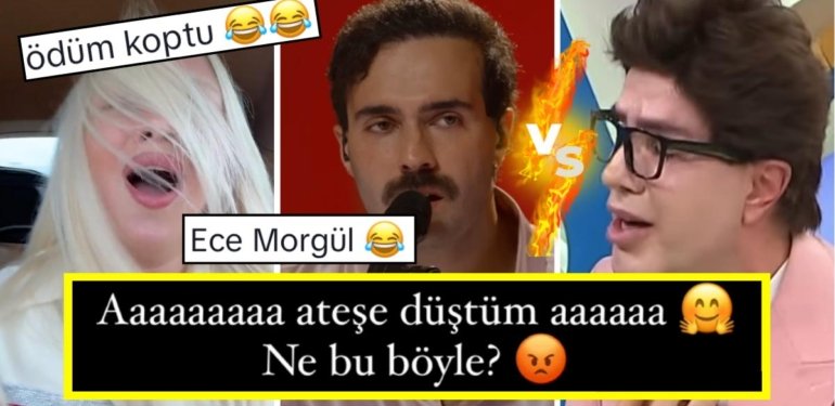 Ece Seçkin, Mert Demir’in Sükunetle Söylediği ‘Ateşe Düştüm’de Acayip Yükselen Yılmaz Morgül’ü Taklit Etti