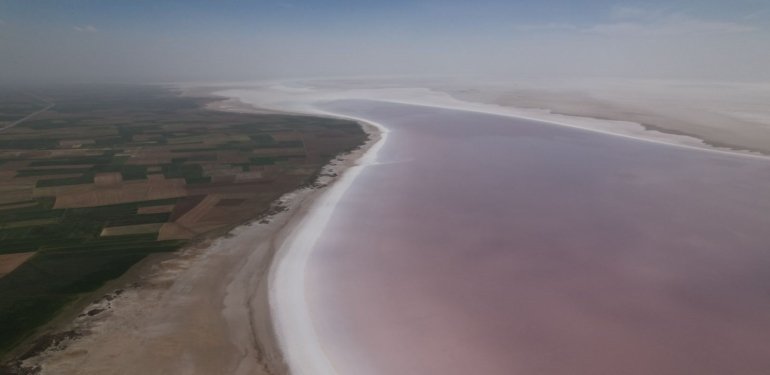 Tuz Gölü, pembeleşmeye başladı