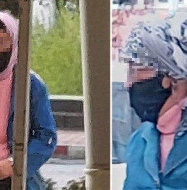 Kadın kıyafetleri giyip çocukları takip etti