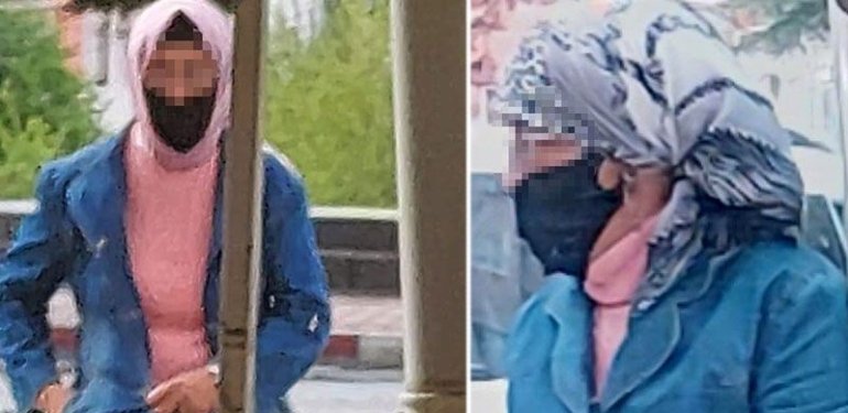 Kadın kıyafetleri giyip çocukları takip etti