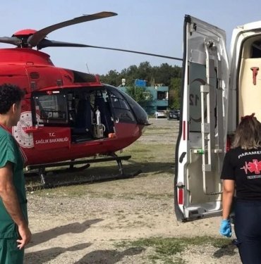 Kalp hastası bebek, ambulans helikopterle Ankara’ya sevk edildi