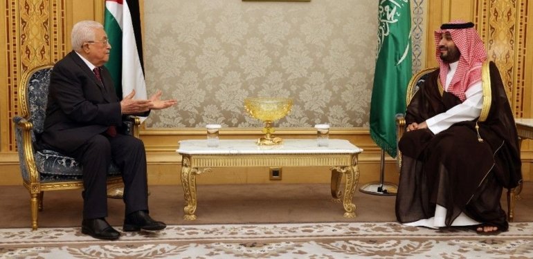 Filistin Devlet Başkanı, Suudi Arabistan Veliaht Prensi ile görüştü