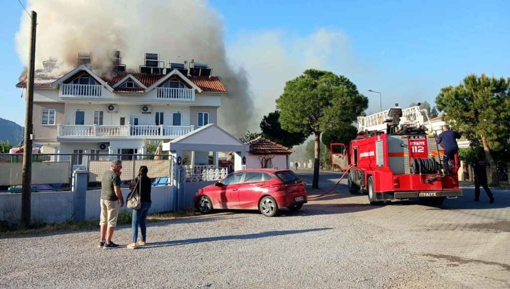 Muğla’da apart otelde yangın paniği