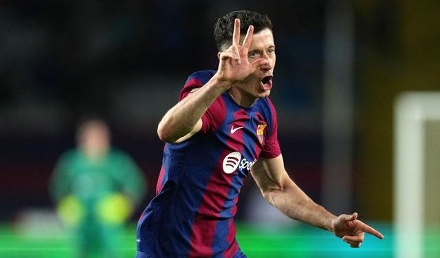 Lewandowski, dün gece İspanya