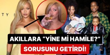 Bir Kere Daha Hamilelik Haberini Duymayı Kaldıramayacağımız Rihanna’nin Şüpheli Hareketi Hayranlarını Korkuttu
