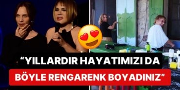 Sertab Erener Sezen Aksu ile Kolları Sıvayıp Boya Badanaya Giriştiği Anların Altına “Bu Aralar Böyleyiz” Yazdı