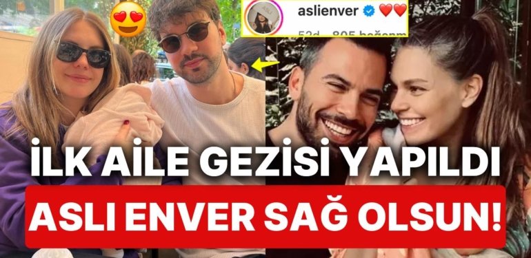 Taze Anne Eda Ece Kızı Mina İpek’le Ailecek İlk Kez Dışarı Çıktıkları Anı Aslı Enver’in Desteğiyle Paylaştı