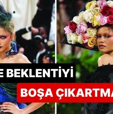 Met Gala’ya Her Sene Damgasını Vurmayı Başaran Zendaya Kafasındaki Çiçek Buketiyle Kırmızı Halıyı Kurtardı