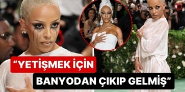 Moda Dünyasının En Gözde Etkinliği Olan Met Gala’ya Islak Tişörtle Katılan Doja Cat Kendini Yine Belli Etti