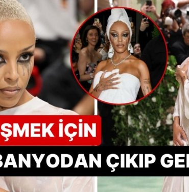 Moda Dünyasının En Gözde Etkinliği Olan Met Gala’ya Islak Tişörtle Katılan Doja Cat Kendini Yine Belli Etti