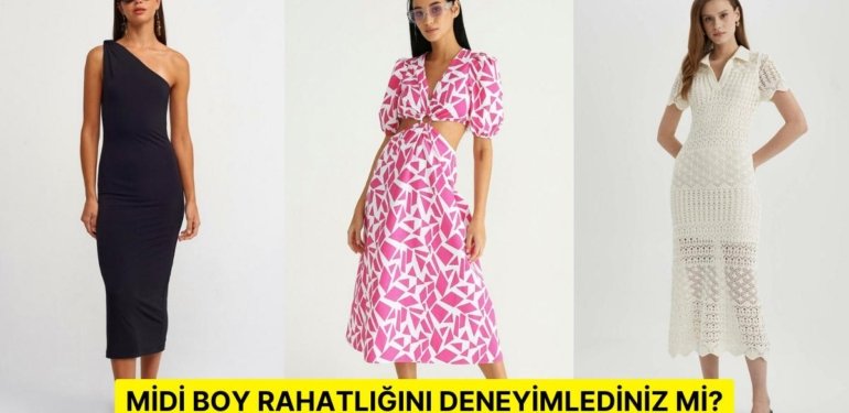 Gündelik Kombinlerinizde Midi Elbiseler Tercih Etmeyi Seviyorsanız Bu 12 Parça Tam Size Göre!