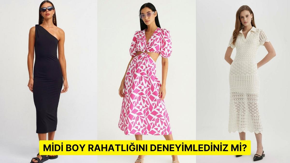 Gündelik Kombinlerinizde Midi Elbiseler Tercih Etmeyi Seviyorsanız Bu 12 Parça Tam Size Göre!