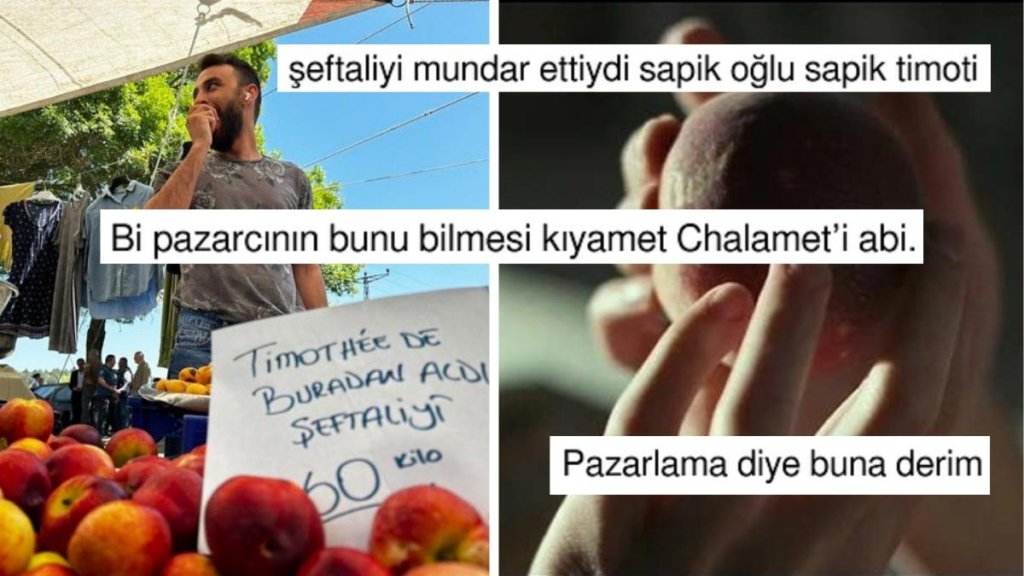 Timothée Chalamet’in Mastürbasyon Yaptığı Şeftali Diye Tezgah Açan Pazarcıya Gelen Birbirinden Komik Tepkiler