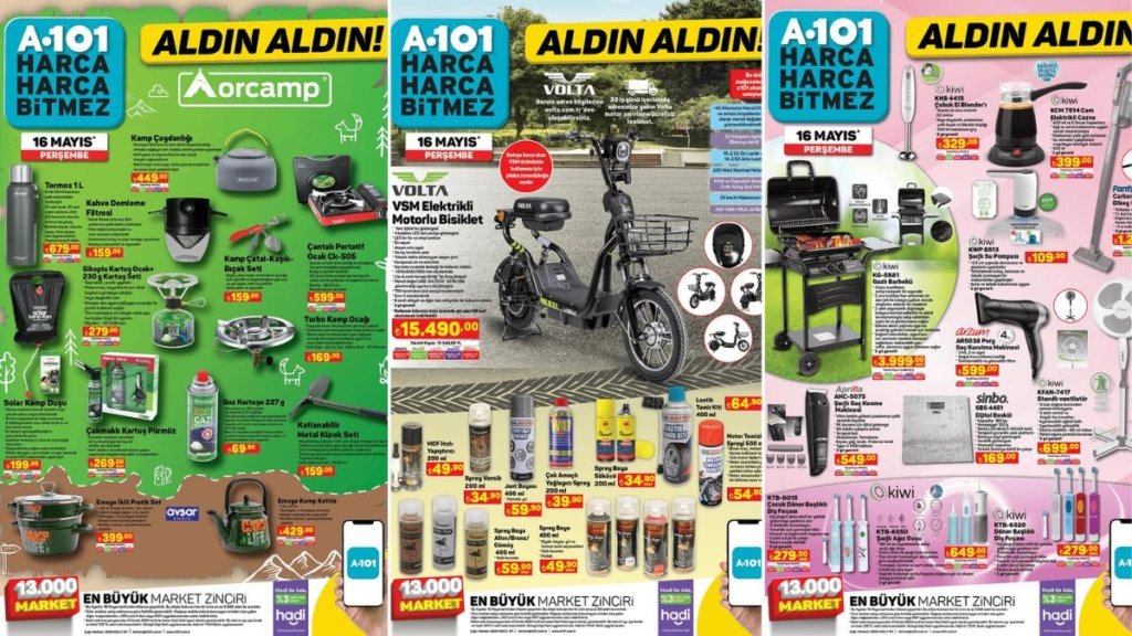 A101’e Elektrikli Motorlu Bisiklet Geliyor! 16 Mayıs 2024 A101 Aldın Aldın Kataloğu