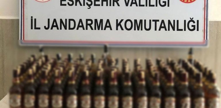 156 şişe kaçak alkol ürünü ele geçirdi
