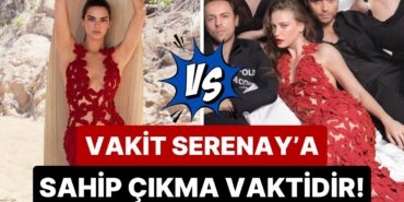Kolaysa Karar Verin: Kırmızı Dantelli Elbiseyi Serenay Sarıkaya mı Daha İyi Taşımış Kendall Jenner mı?