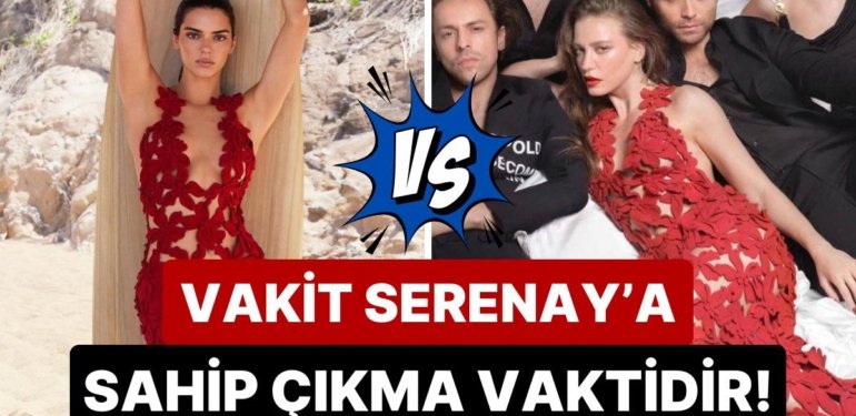 Kolaysa Karar Verin: Kırmızı Dantelli Elbiseyi Serenay Sarıkaya mı Daha İyi Taşımış Kendall Jenner mı?