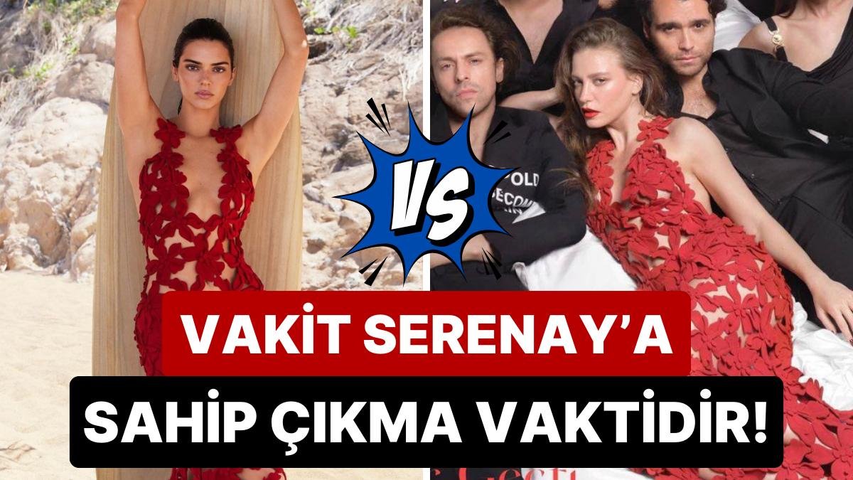 Kolaysa Karar Verin: Kırmızı Dantelli Elbiseyi Serenay Sarıkaya mı Daha İyi Taşımış Kendall Jenner mı?