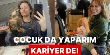 Çocuk da Yaparım Kariyer de Diyen Demet Evgar’ın Sette Kızı Mavi’yi Emzirdiği Pozlar Kalbimizi Sıcacık Yaptı