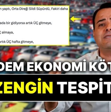 Özgür Demirtaş “Ekonomi İyi” Diyenlere Zengin Tespitiyle Açtı Ağzını Yumdu Gözünü