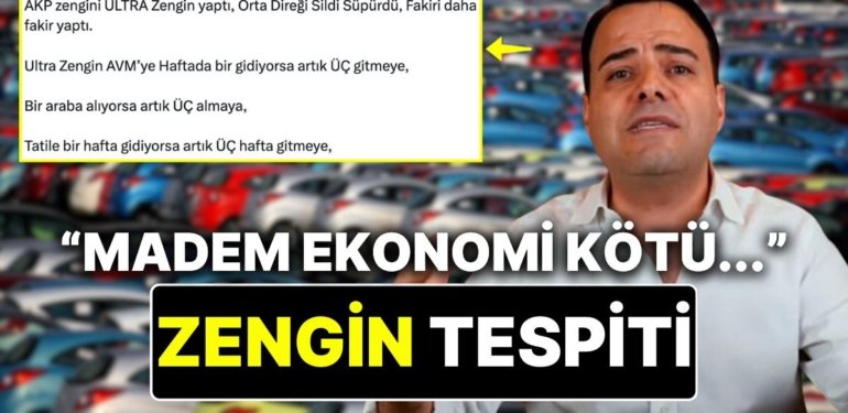 Özgür Demirtaş “Ekonomi İyi” Diyenlere Zengin Tespitiyle Açtı Ağzını Yumdu Gözünü