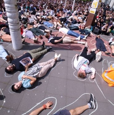Hollanda’daki üniversitelerden ortak  Filistin protestosu
