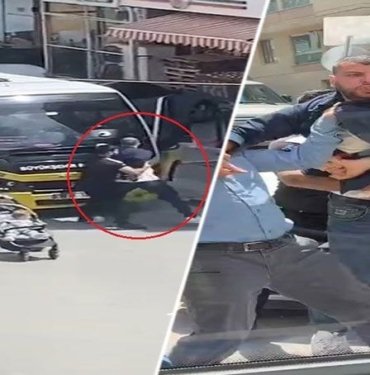 Yol verme kavgasında belediye otobüsünün camlarını kırdı