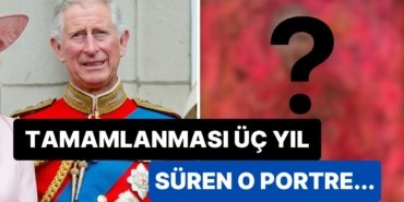 Tahta Çıktığından Beri İlk Defa Resmi Portresi Yapılan Kırmızılar İçindeki Kral Charles’a Yorumlar Gecikmedi