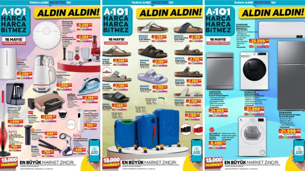 A101’e Skechers Ayakkabılar ve Iphone 14 Geliyor! 16 Mayıs 2024 A101 İnternete Özel Aldın Aldın Kataloğu